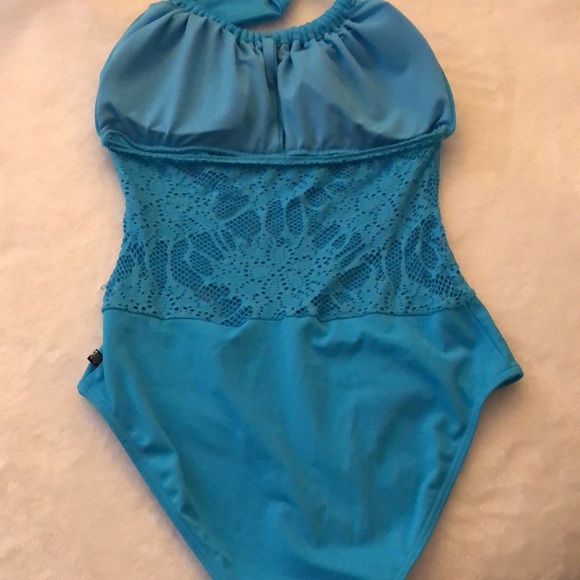 EUC La Vie En Rose Aqua one piece Medium - Picture 5 of 5